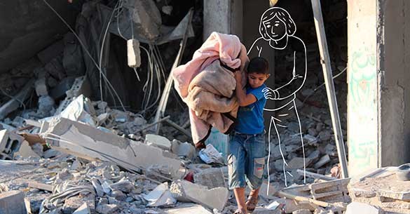 Christina samler ind