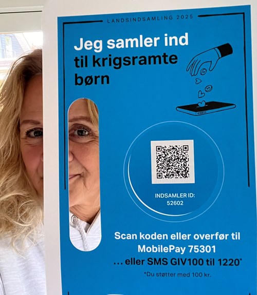 Lise Aalykke  samler ind